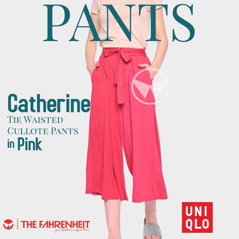 A146-Catherine-Uniqlo-Tie-Waisted-Cullote-Pants-Pink