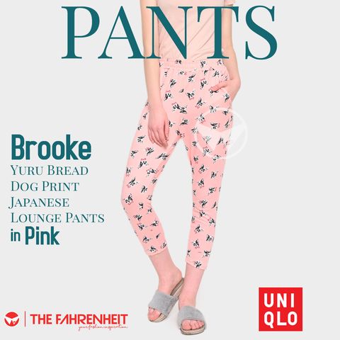A137-Brooke-Uniqlo-Yuru-Bread-Japanese-Lounge-Pants-Pink-Dogs
