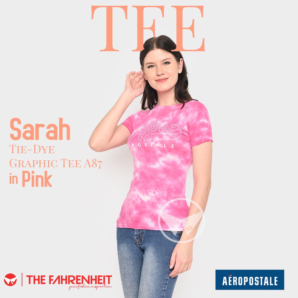 A159-Sarah-AEROPOSTALE-TIE-DYE-GRAPHIC-TEE-Pink