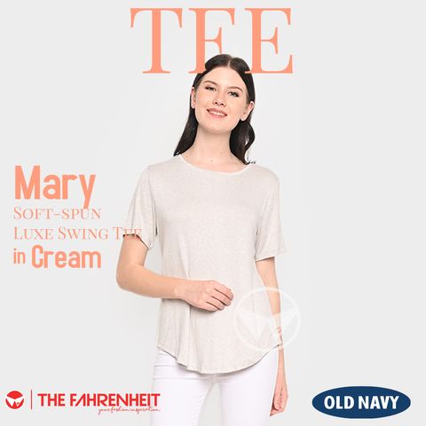 A196-Mary-Old-Navy-Soft-spun-Luxe-Swing-Tee-Cream