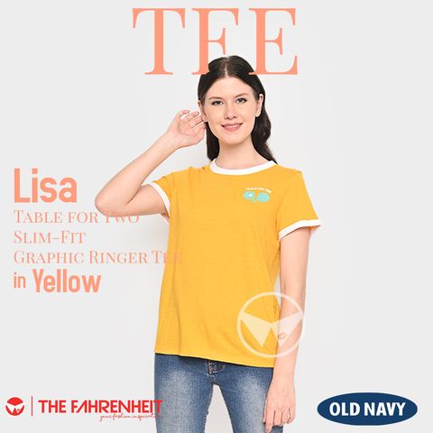 A198-Lisa-Old-Navy-Table-For-Two-Slim-Fit-Graphic-Ringer-Tee-Yellow