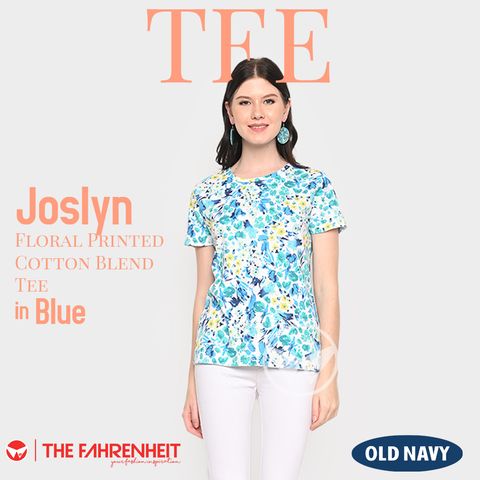 A207-Joslyn-Old-Navy-Floral-Printed-Cotton-Tee-Blue