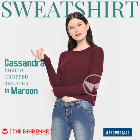A243-Cassandra-Aeropostale-Ribbed-Cropped-Sweater-Maroon