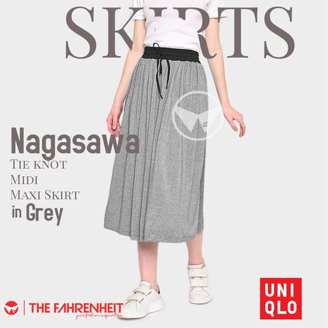 A231-Nagasawa-Uniqlo-Midi-Maxi-Skirt-Grey