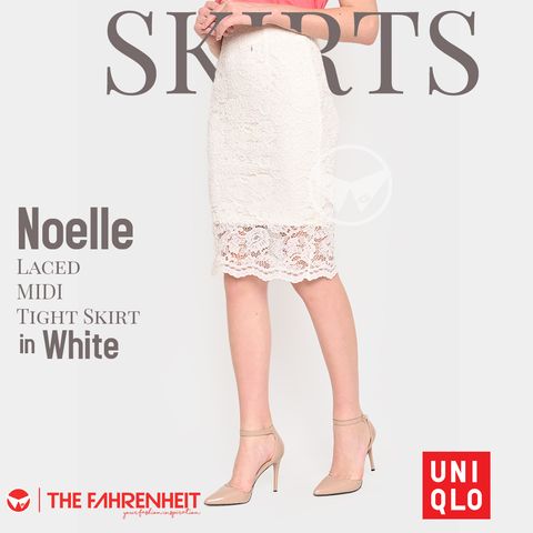 A229-Noelle-Uniqlo-Lace-Tight-Skirt-White