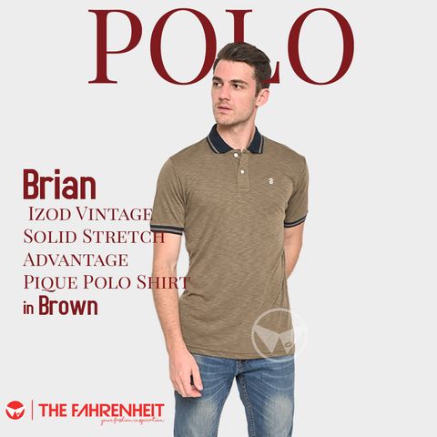 A275-Brian-Izod-Vintage-Solid-Stretch-Advantage-Pique-Polo-Shirt-Brown