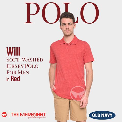 A281-Will-Old-Navy-Soft-Washed-Jersey-Polo-For-Men-Red