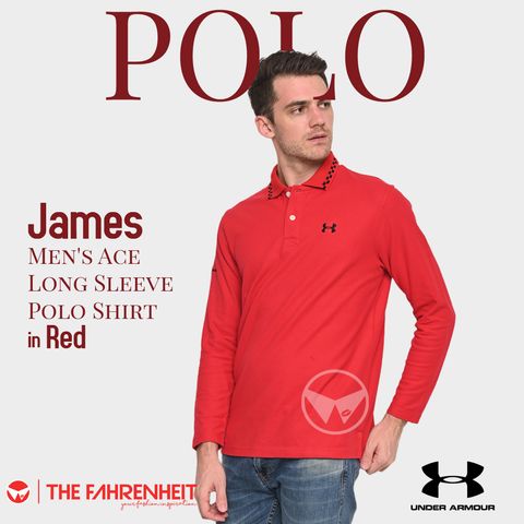A287-James-UA-Men-s-Ace-Long-Sleeve-Polo-Shirt-Red