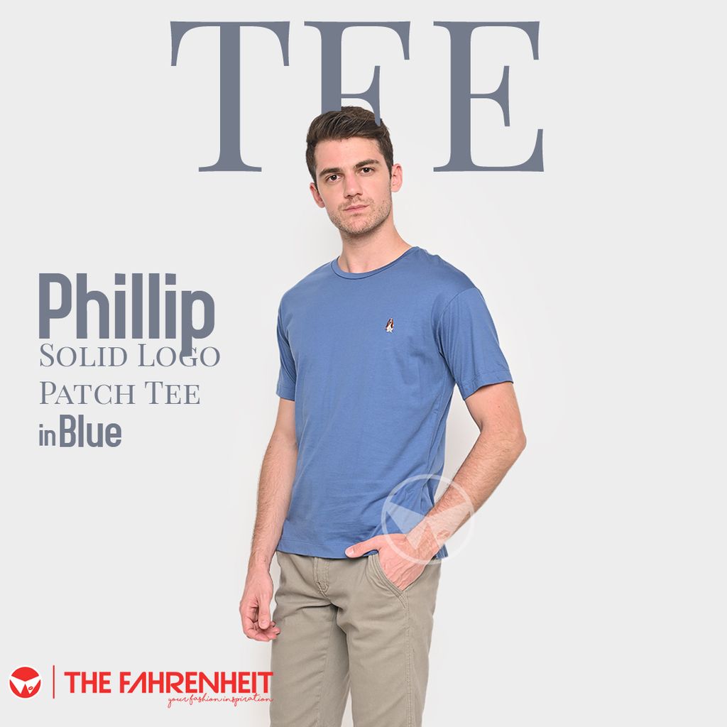 A340-Phillip-Bassethound-Solid-Logo-Patch-Tee-Blue