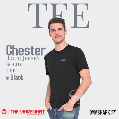 A399-Chester-Gymshark-Logo-Jersey-Solid-Tee-Black