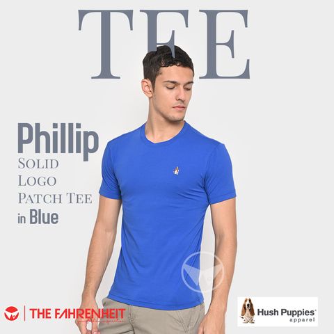 A401-Phillip-Hush-Puppies-Solid-Logo-Patch-Tee-Blue