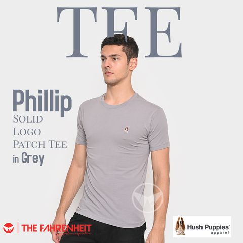 A404-Phillip-Hush-Puppies-Solid-Logo-Patch-Tee-Grey