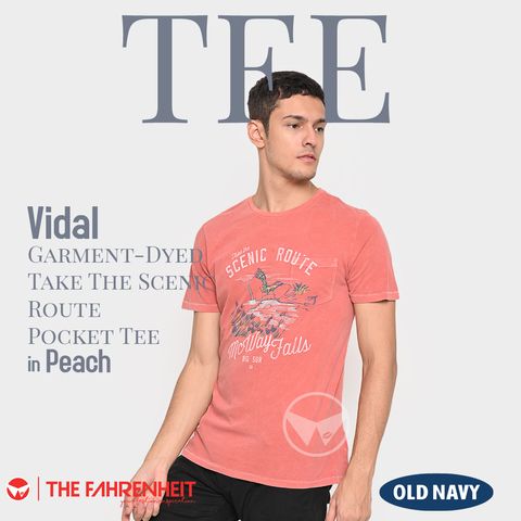 A438-Vidal-Old-Navy-Garment-Dyed-Take-The-Scenic-Route-Pocket-Tee-Peach