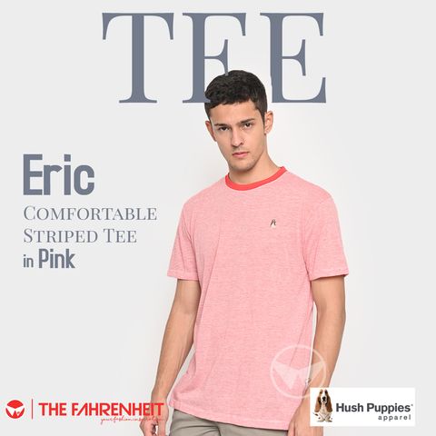 A460-Eric-Hush-Puppies-Comfortable-Striped-Tee-Pink
