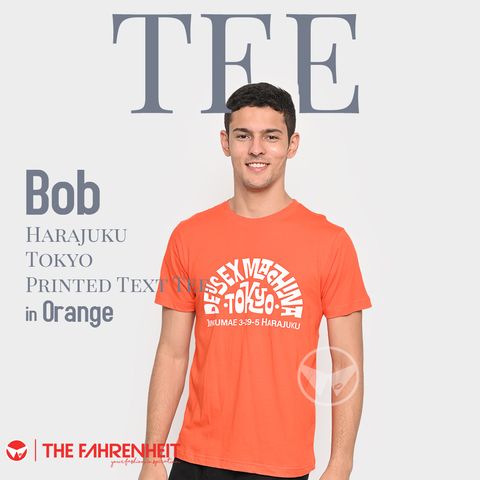 A468-Bob-Deus-Ex-Machina-Harajuku-Tokyo-Printed-Text-Tee-Orange