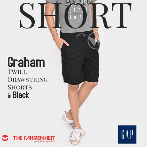 A502-Graham-GAP-Twill-Drawstring-Shorts-Black