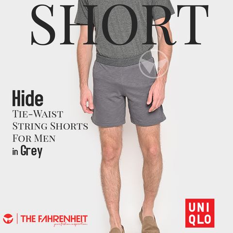 A516-Hide-Uniqlo-Tie-Waist-String-Shorts-For-Men-Grey