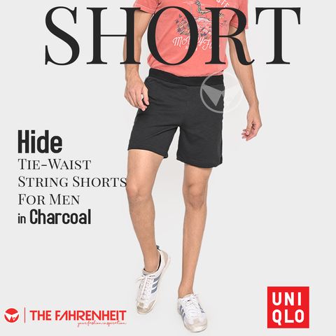 A517-Hide-Uniqlo-Tie-Waist-String-Shorts-For-Men-Charcoal