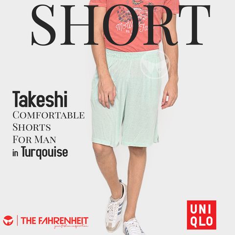 A519-Takeshi-Uniqlo-Comfortable-Shorts-For-Man-Tourqouise