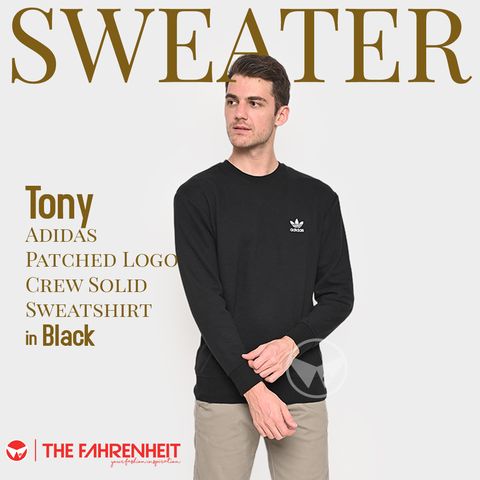 A541-Tony-Adidas-Patched-Logo-Crew-Solid-Sweatshirt-Black