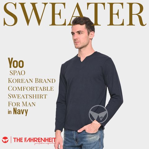 A546-Yoo-SPAO-Korean-Brand-Comfortable-Sweatshirt-For-Man-Navy