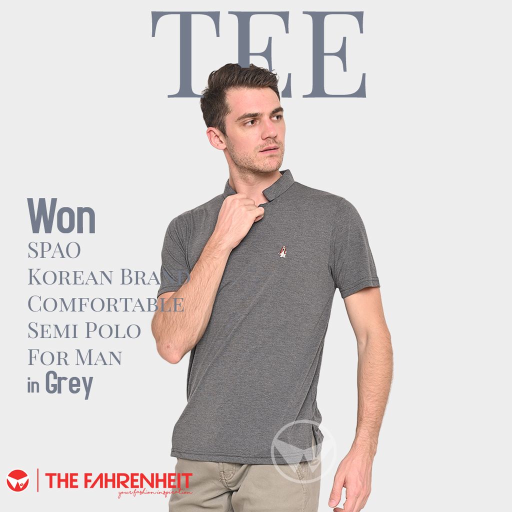 A547-Won-SPAO-Korean-Brand-Comfortable-Semi-Polo-For-Man-Grey