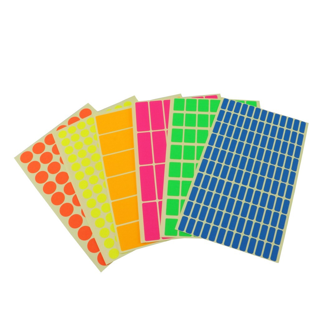 coloured self adhesive labels