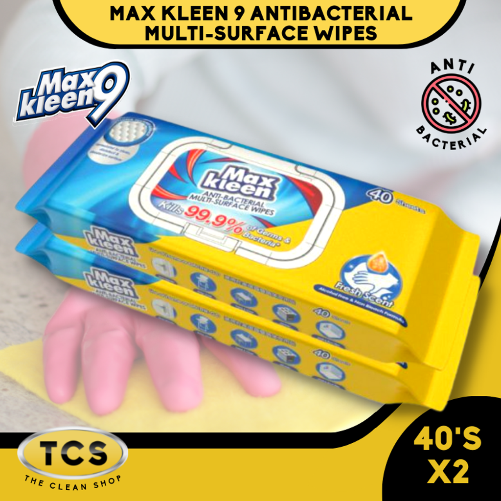 Max Kleen 9 Antibacterial Multi-Surface Wipes.png