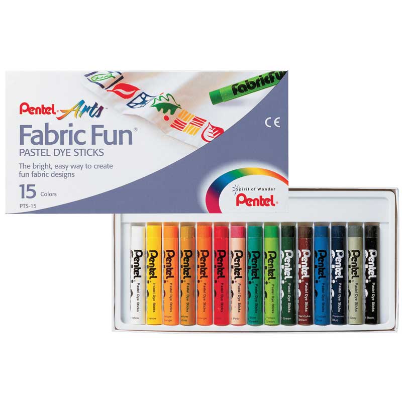 Pentel Fabric Fun Pastel Dye sticks PTS-15 Singapore