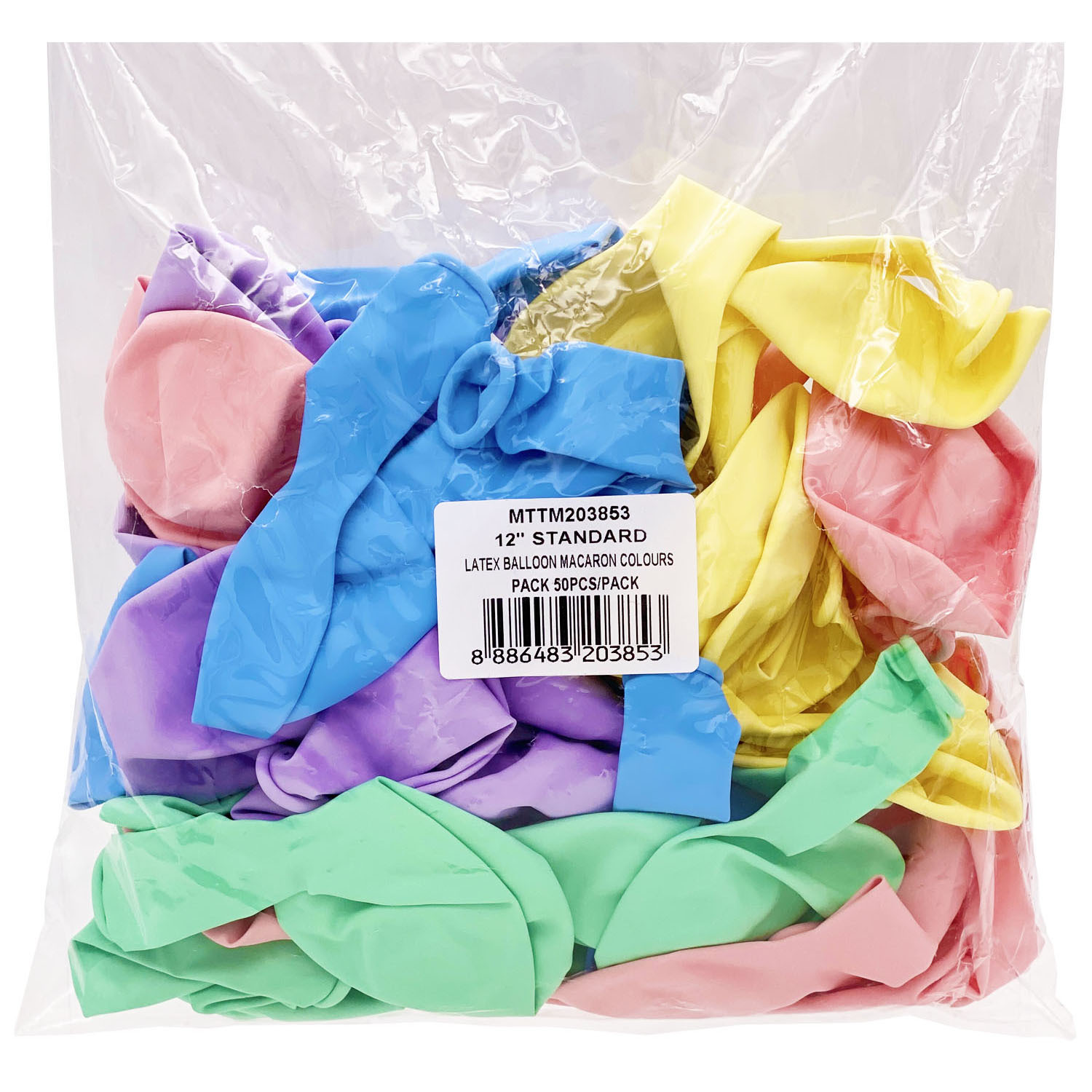 12 Inch Standard Latex Balloon Macaron Colours 50pcs pack