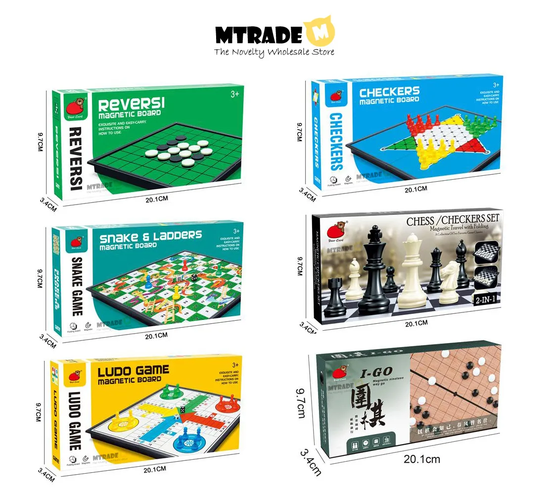 Medium Magnetic Board Game Reversi Snakes & Ladders LUDO Chinese Checkers Chess Checkers I-Go MT