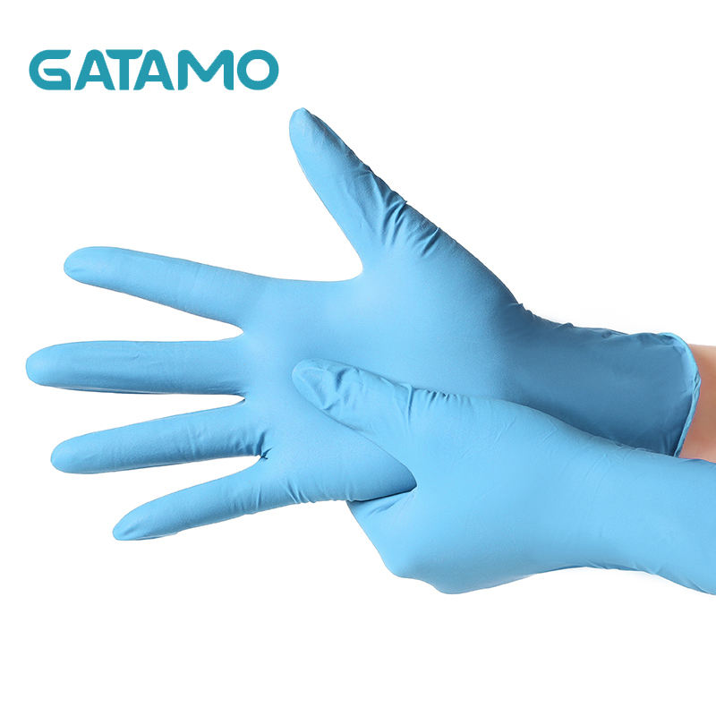 Disposable Blue Nitrile Gloves 2