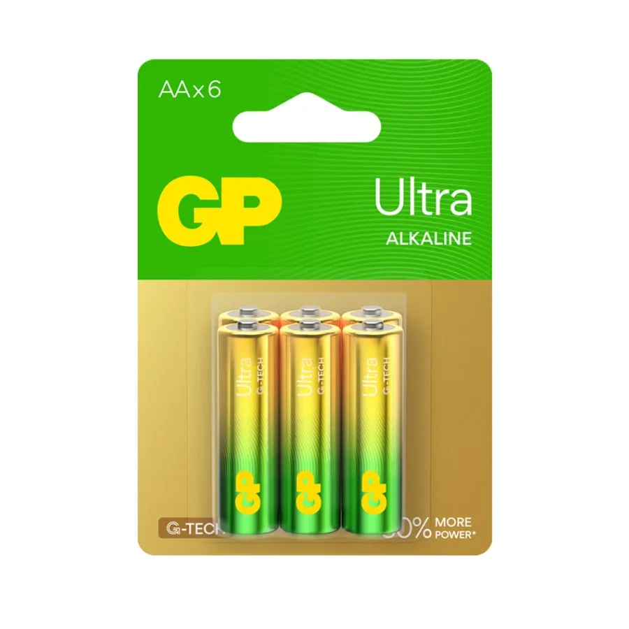 GP AA Ultra Alkaline Battery 6pcs pack