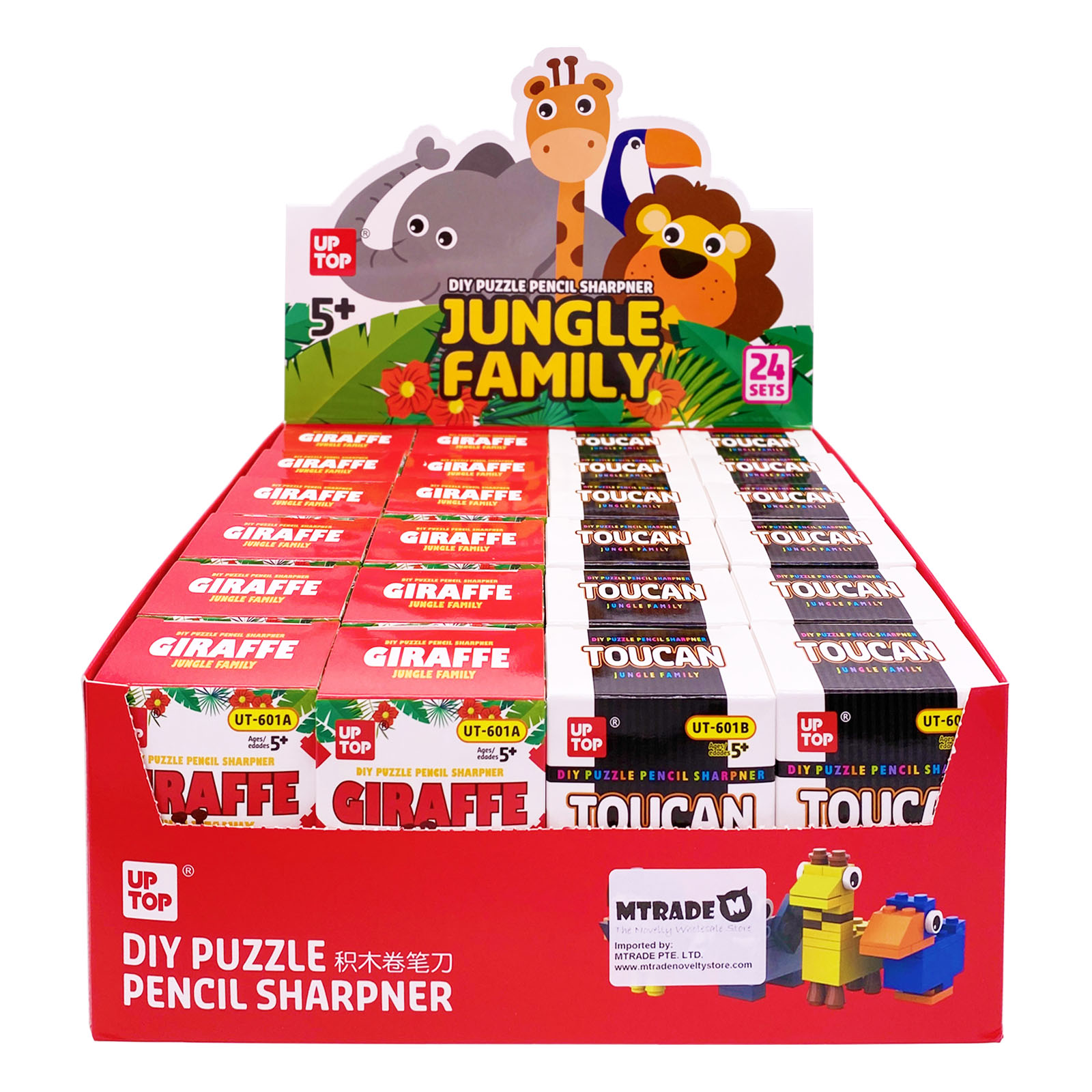 Bulk Giraffe & Toucan DIY Puzzle Pencil Sharpener Singapore