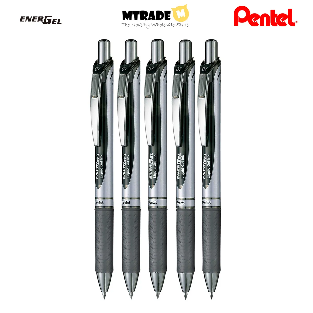 Pentel EnerGel Retractable Gel Roller Pen 0.5mm BL77-A Bundle