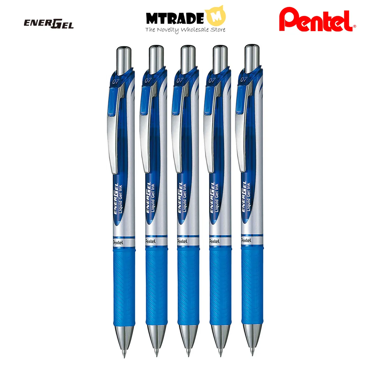 Pentel EnerGel Retractable Gel Roller Pen 0.5mm BL77-C Bundle