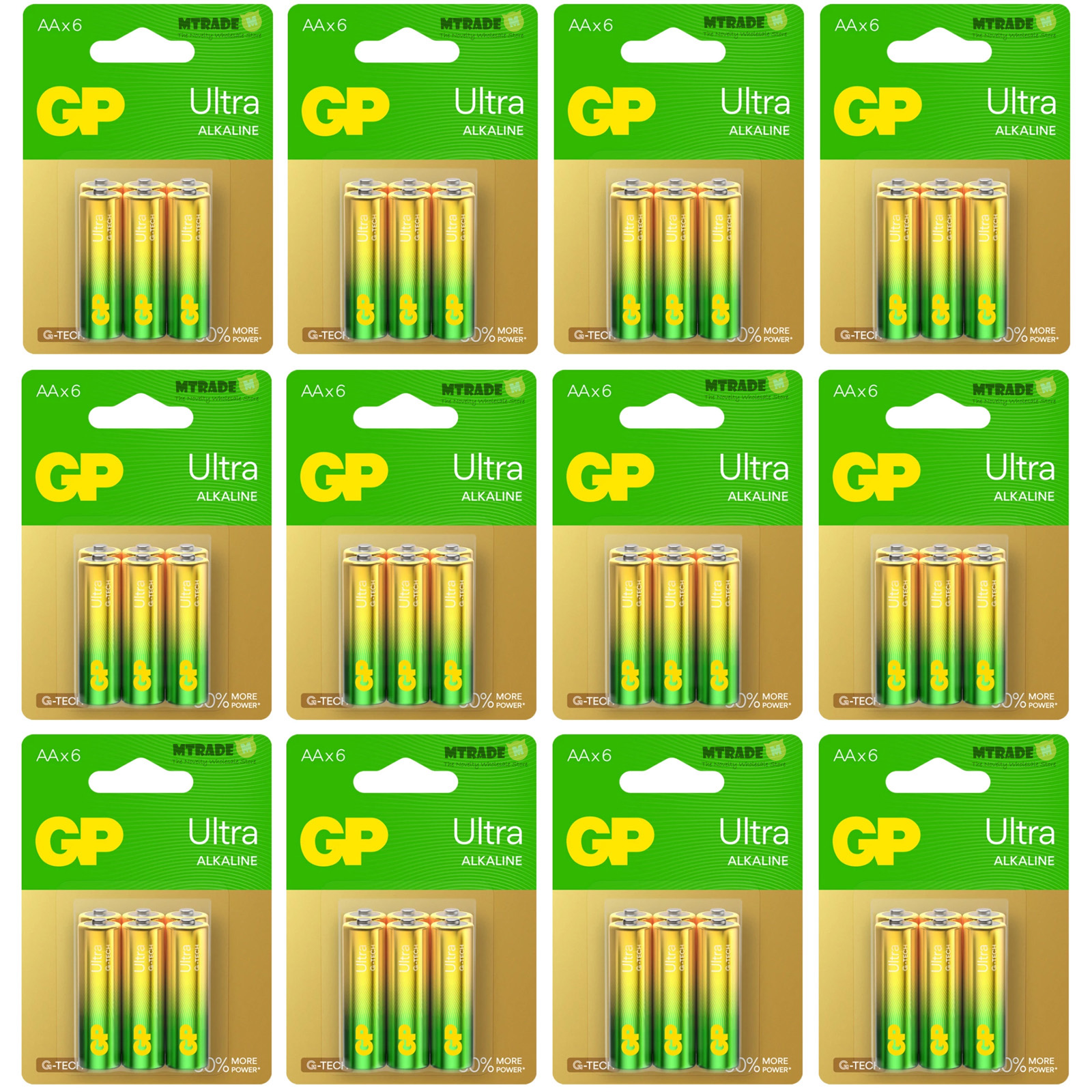 [Bulk 12 Packs] GP Ultra Alkaline 1.5V AA 6 Pcs Pack MT