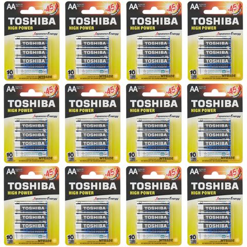 [Bulk 12 Packs] Toshiba Alkaline 1.5V AA 4 Pcs Pack MT