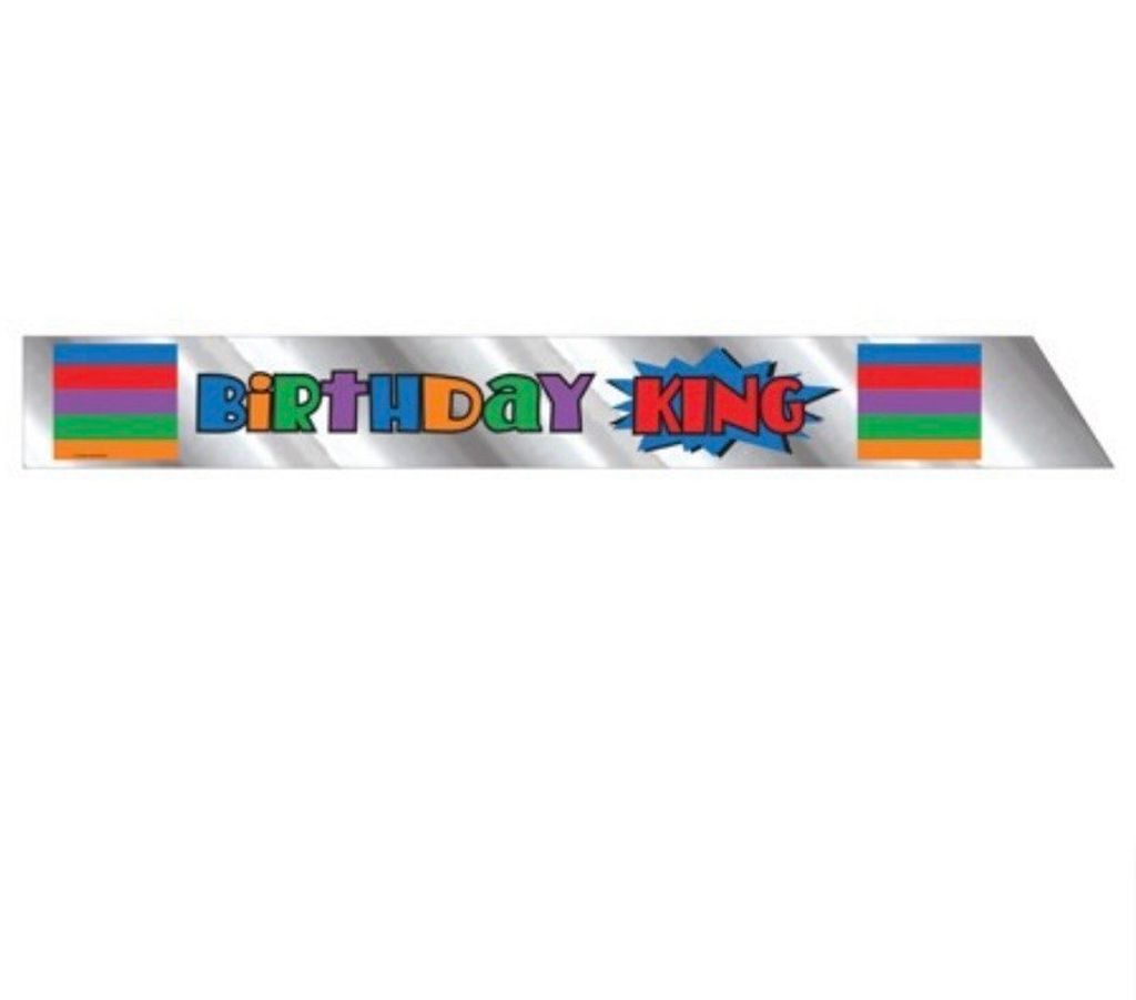 Birthday King Foil Sash