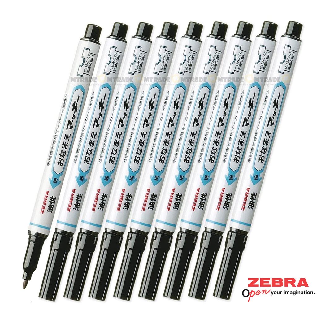 10 Pcs/Box] Zebra Name Pen Fine Point Permanent Marker – Party Supplies  Singapore