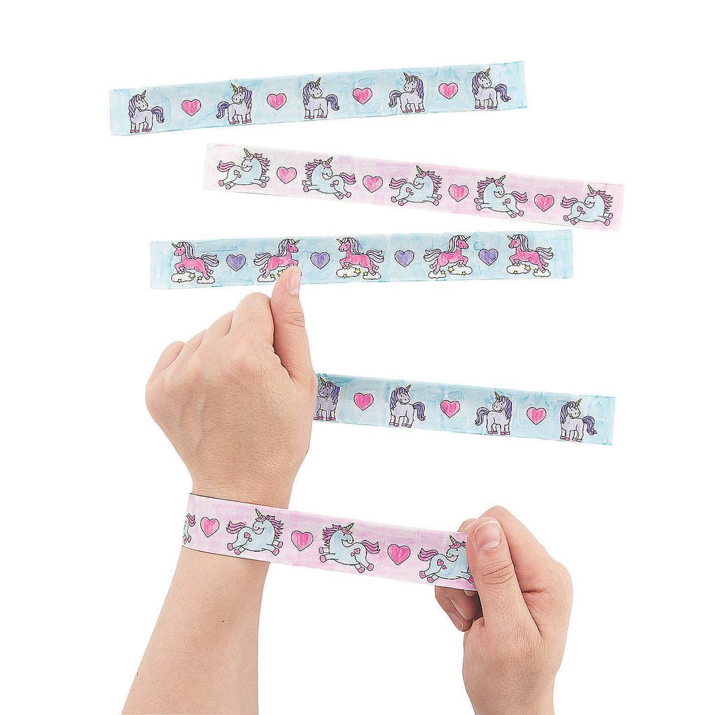Color Your Own Unicorn Slap Bracelets