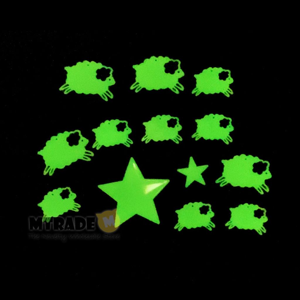 Glow In The Dark Sheep Wall Decal Singapore MT