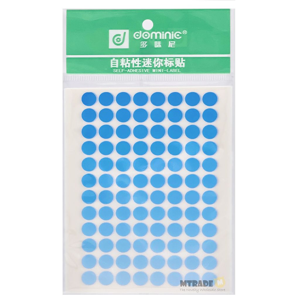 Self Adhesive Label Sticker 8mm Circle Blue
