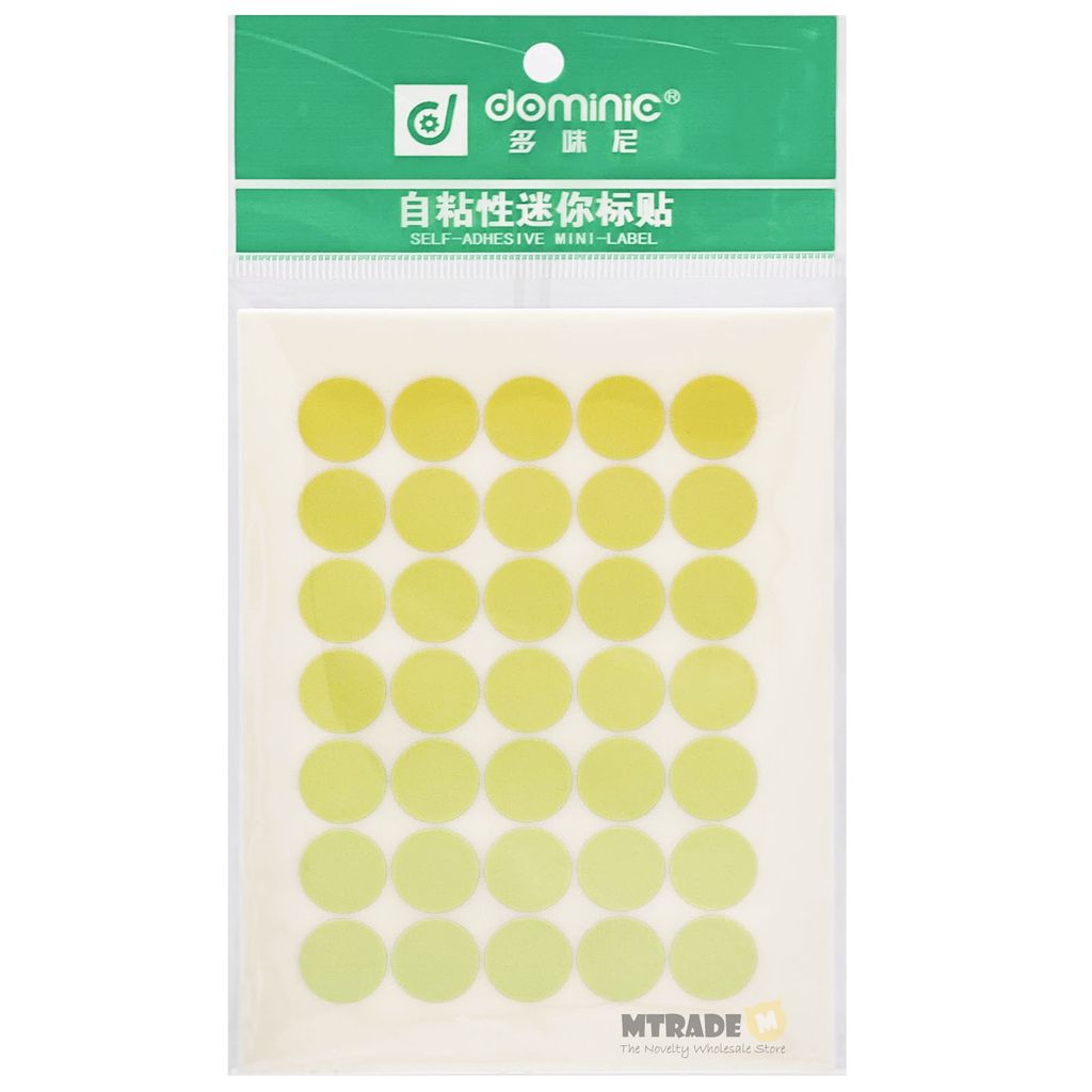 Self Adhesive Label Sticker 13mm Circle Yellow