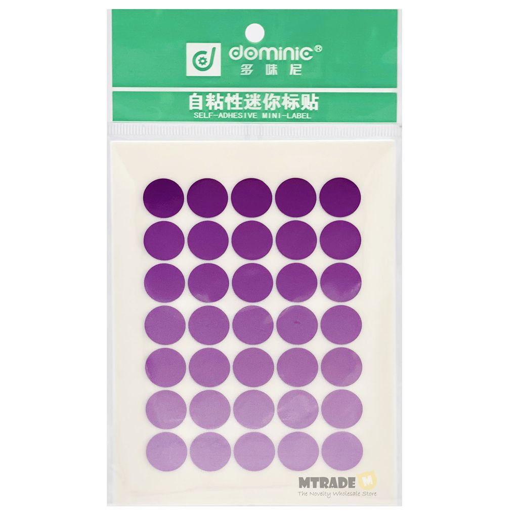 Self Adhesive Label Sticker 13mm Circle Purple Singapore MT