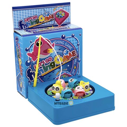Mini Wind up Magnetic Fishing Game Blue Singapore MT