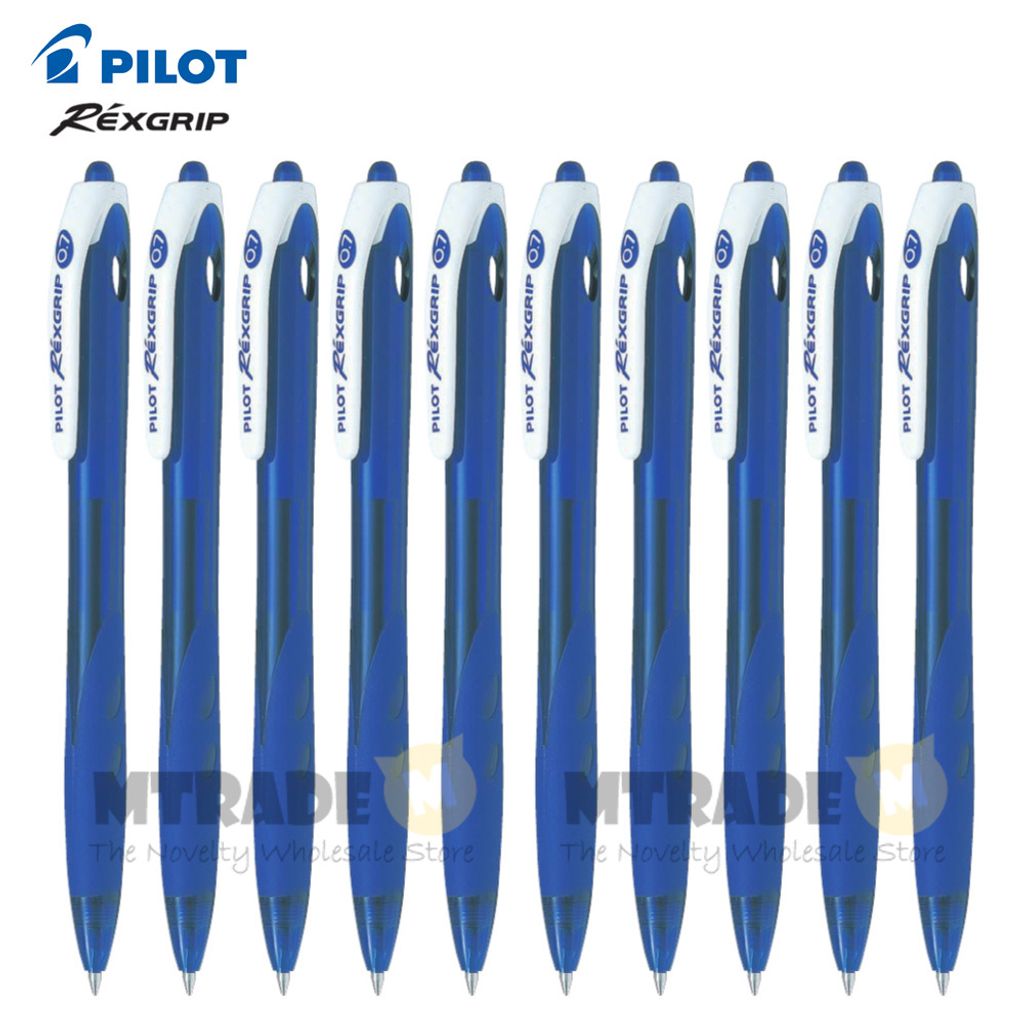 [Bundle 10 Pcs] Pilot Rexgrip Ballpoint Pen (0.7mm) BRG-10F