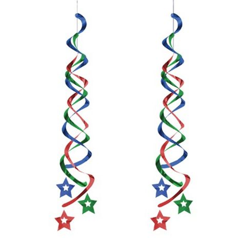 Multicolor Stars Deluxe Danglers 2pcs pack