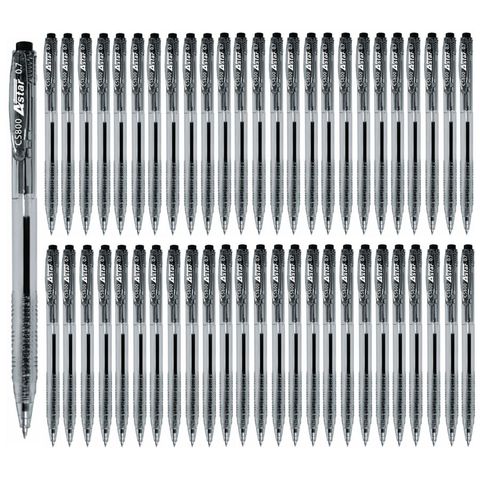 Astar Retractable Fine Point Ball Pen 0.7mm Black