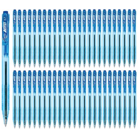 Astar Retractable Fine Point Ball Pen 0.7mm Blue